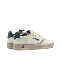 Autry Medalist Low Nabuk Elephant Loden Bianco Blu
