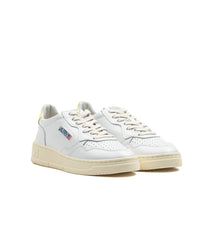 Autry Medalist Low Leat Bianco Lemon Donna