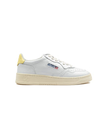 Autry Medalist Low Leat Bianco Lemon Donna