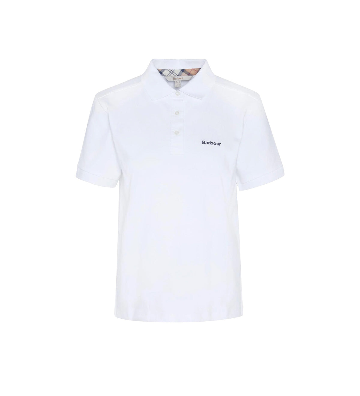 Polo Barbour Bowford Maniche Corte Bianco Donna