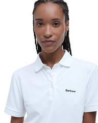 Polo Barbour Bowford Maniche Corte Bianco Donna
