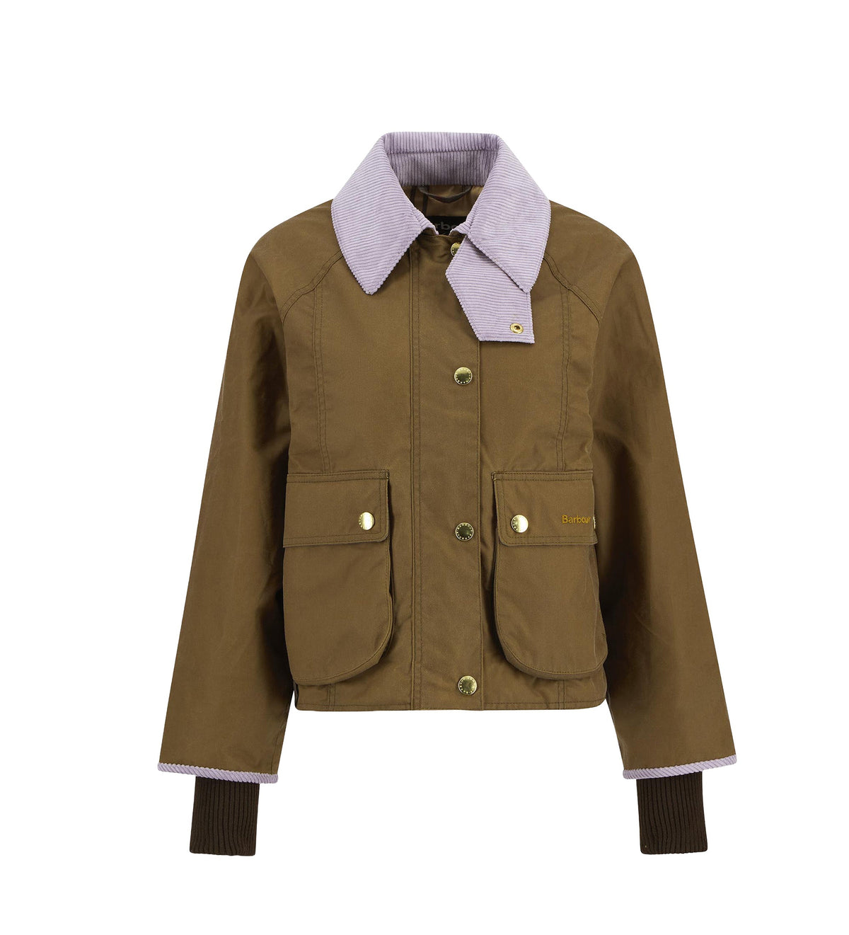 Barbour Cropped Beadnell Waxed Jacket Marrone Donna