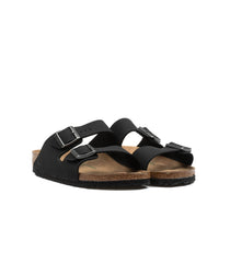 Birkenstock Arizona Earthy Black Veg Birkibuc Narrow Fit