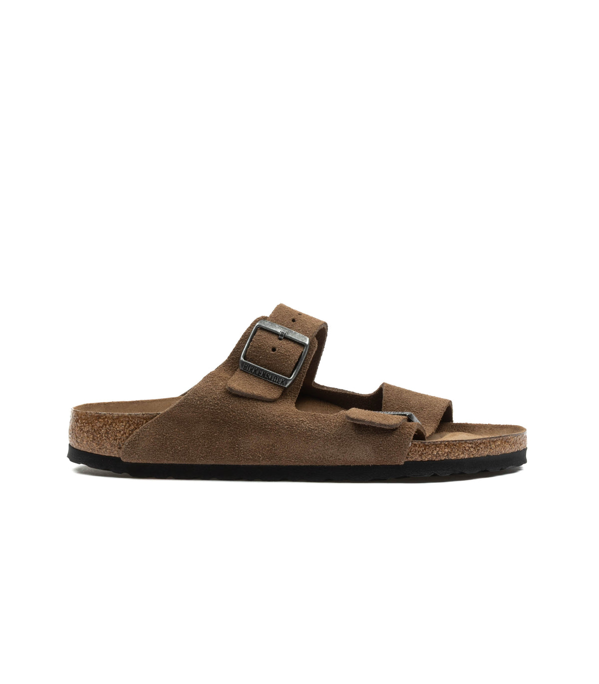 Birkenstock Arizona Sfb Dark Tea Suede Leather Suola Morbida Narrow Fit