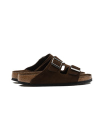 Birkenstock Arizona Sfb Carafe Tonal Suede Leather Suola Morbida Narrow Fit