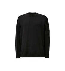 C.P. Company Cotton Crepe Crewneck Lens Sweater