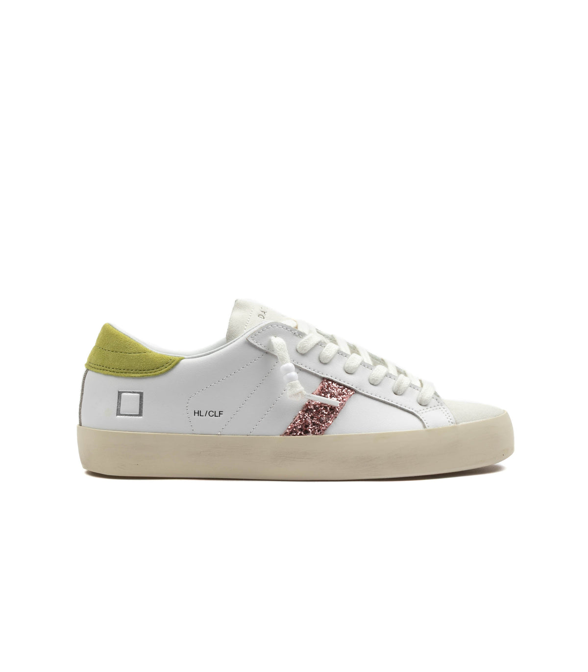 D.A.T.E. Hill Low Calf White-Kiwi Donna
