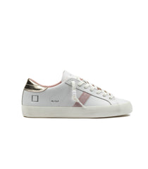 D.A.T.E. Hill Low Calf White-Platinum