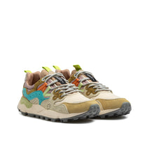 Flower Mountain Yamano 3 Woman Suede Nylon Cream Milk Ligjt Blue
