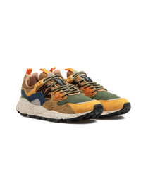 Flower Mountain Yamano 3 Uomo Suede Nylon Yellow-Kaky Beige