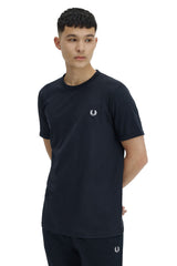 Fred Perry Ringer T-Shirt Blu Uomo