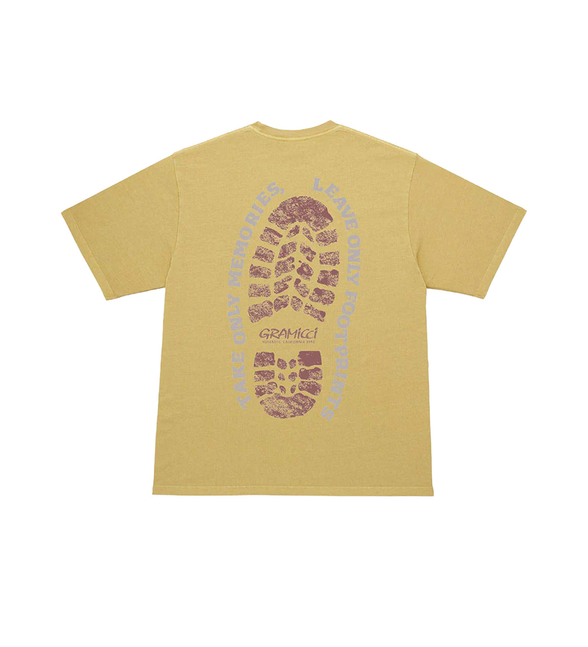 Gramicci Footprints Tee Pigment Dyed Sulphurpigment
