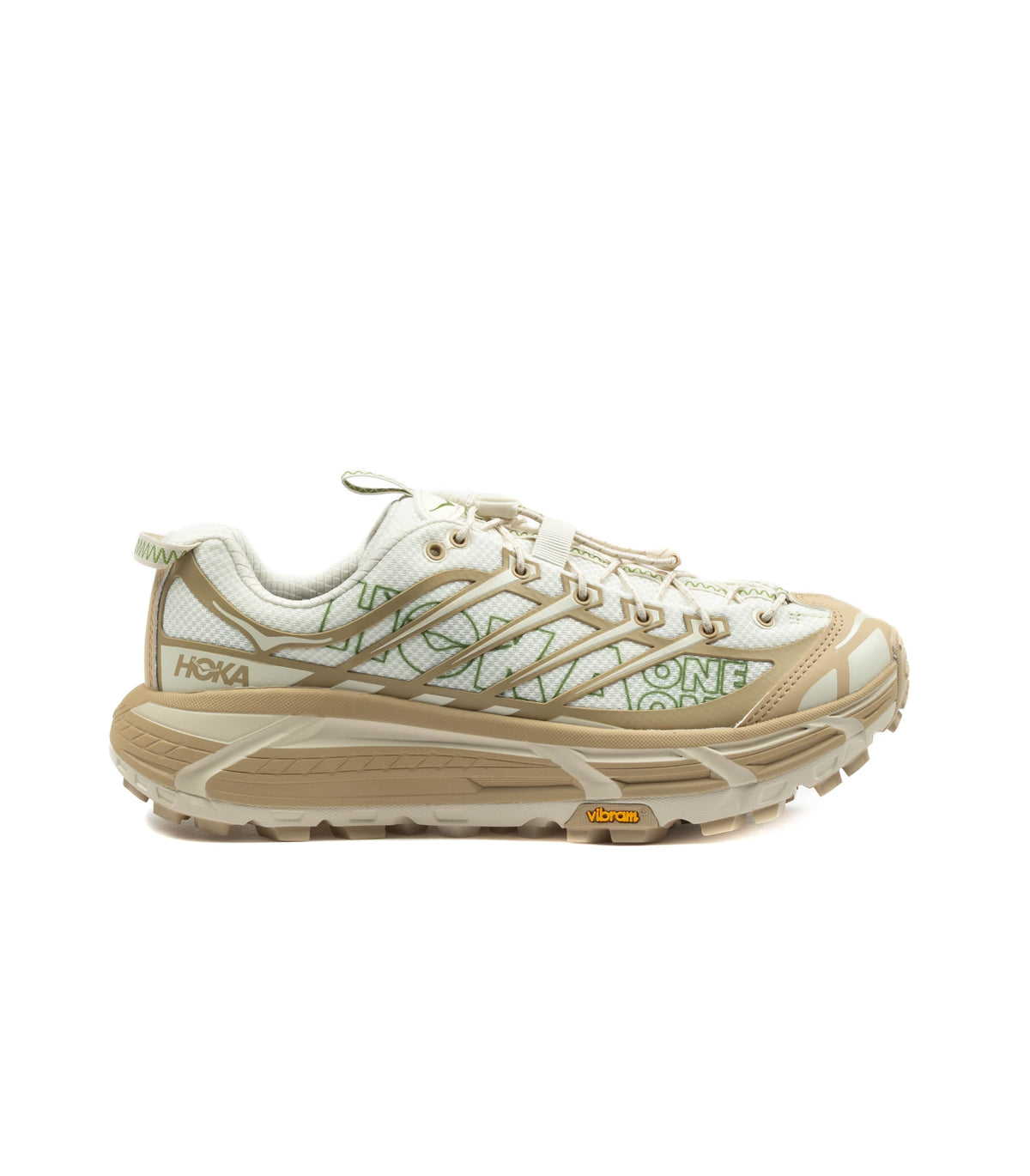 Hoka U Mafate Three2 Wordmark Khaki Oatmilk