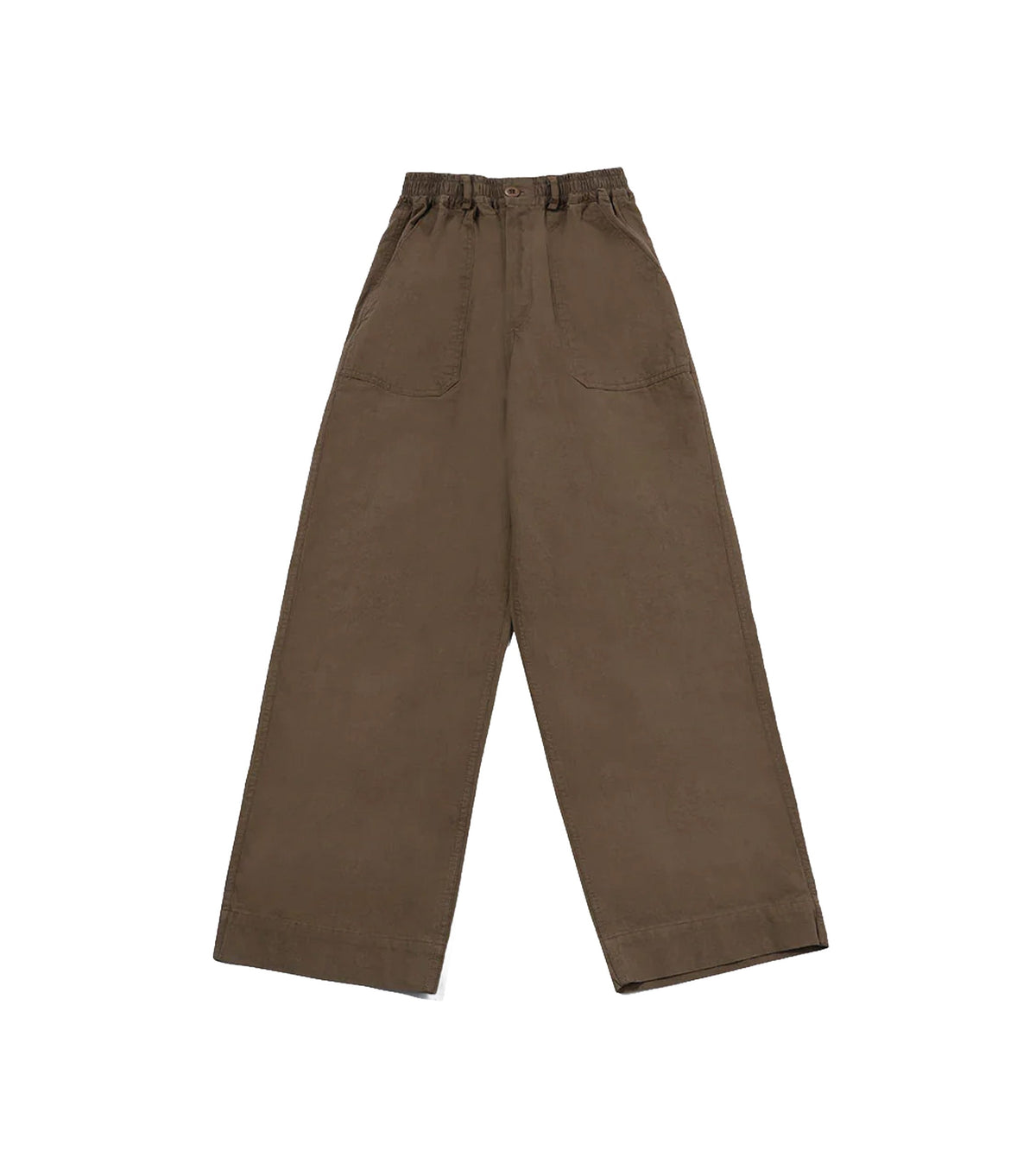 Kappy One Tuck Wide Fatigue Pants Brown