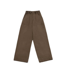 Kappy One Tuck Wide Fatigue Pants Brown