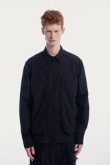UNISEX ZIPPER POCKETS SHIRT JACKET