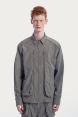 UNISEX ZIPPER POCKETS SHIRT JACKET