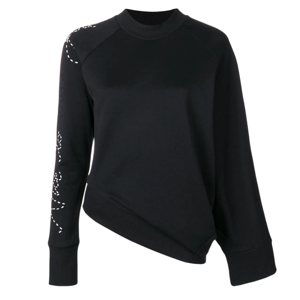 Y-3 WOMEN'S SASHIKO SLOGAN SWEATER