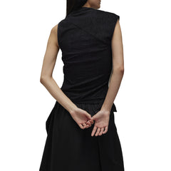 Y-3 WAFFLE WARP KNIT TOP / BLACK (WOMEN)