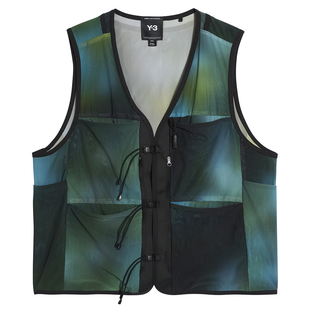 Y-3 ALLOVER PRINT MESH VEST
