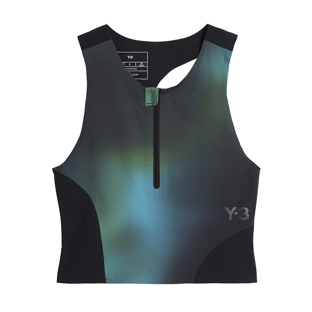 Y-3 ALLOVER PRINT RUNNING FITTED TOP