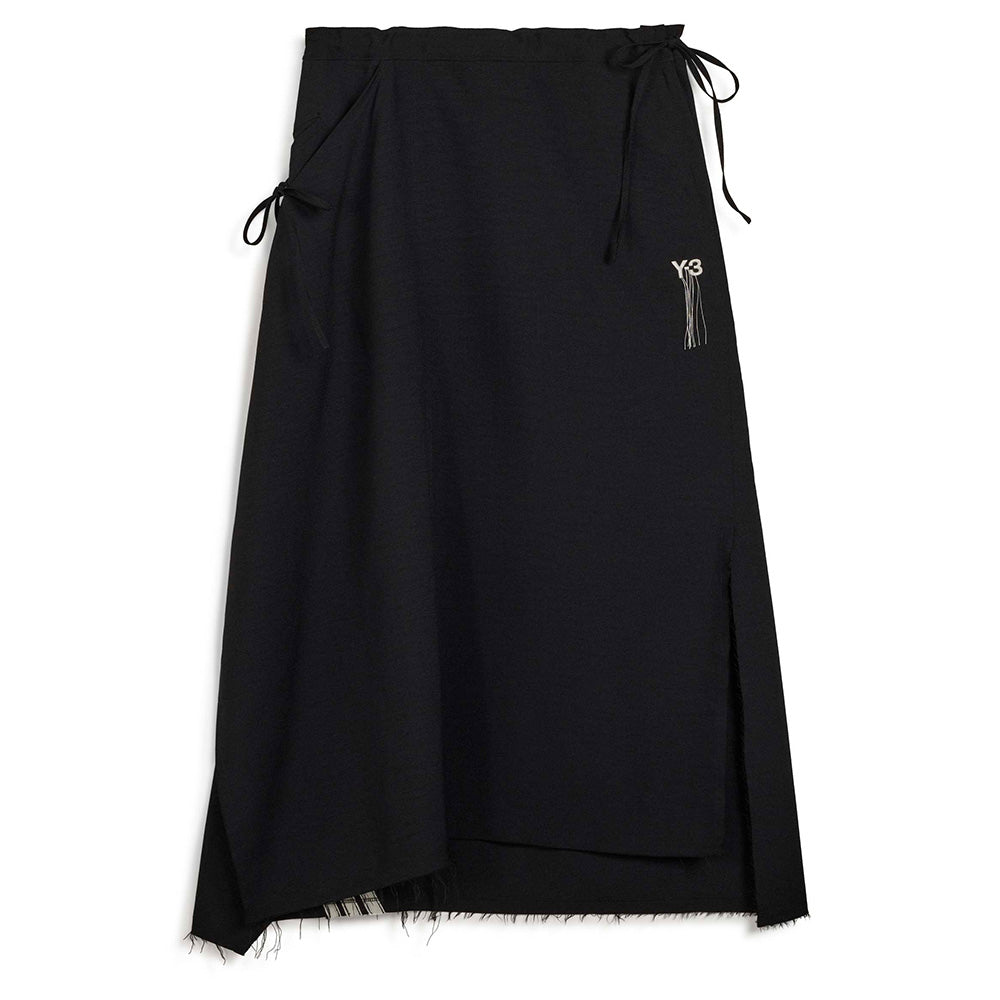 Y-3 SPORT UNIFORM RAW CUT 3 STRIPES SKIRT
