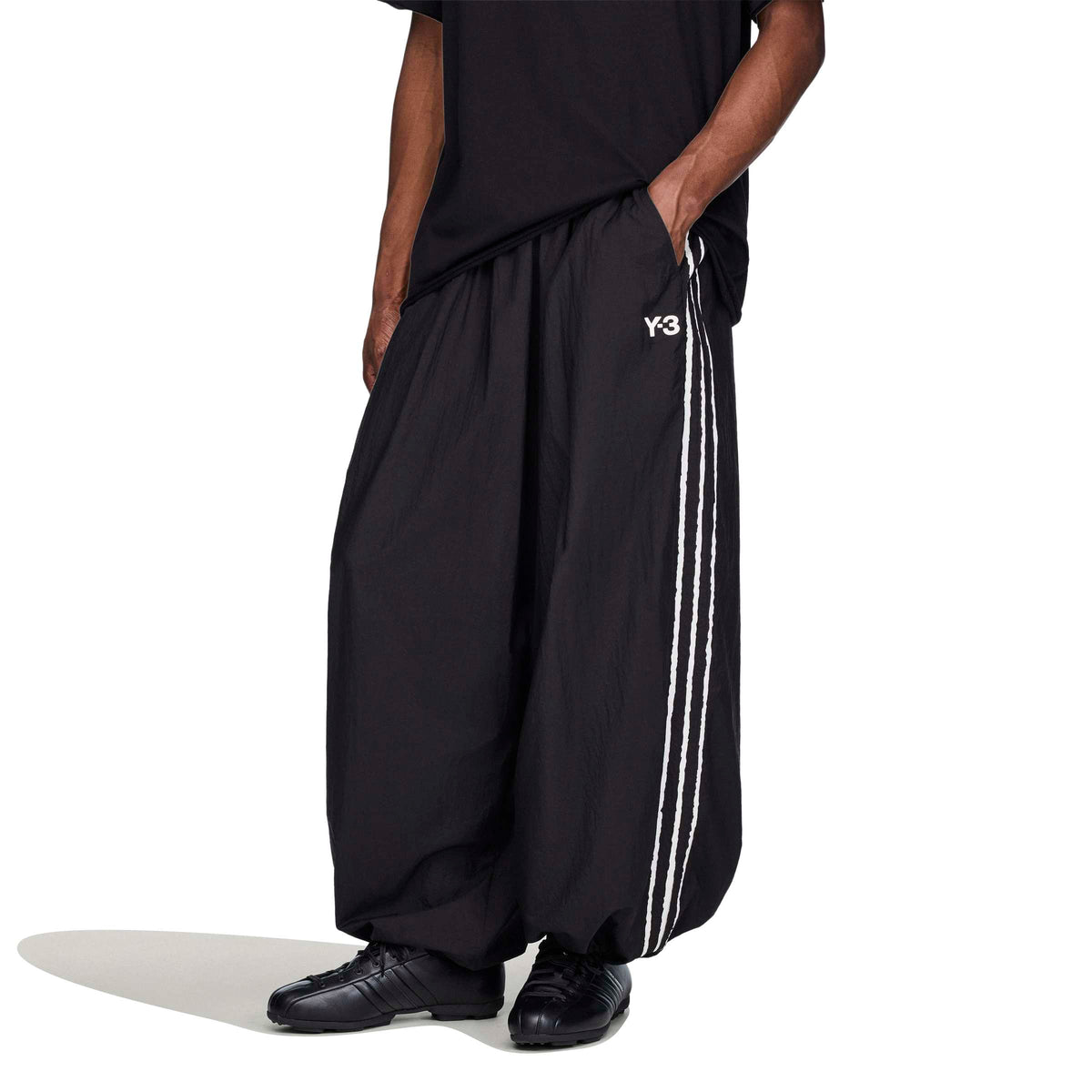 Y-3 RAW EDGE 3 STRIPES WIDE PANTS