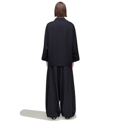 Y-3 REFINED WOOL CROPPED WIDE LEG PANTS
