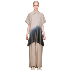 Y-3 SHORT SLEEVE DIP DYE UTILITY OVERSHIRT