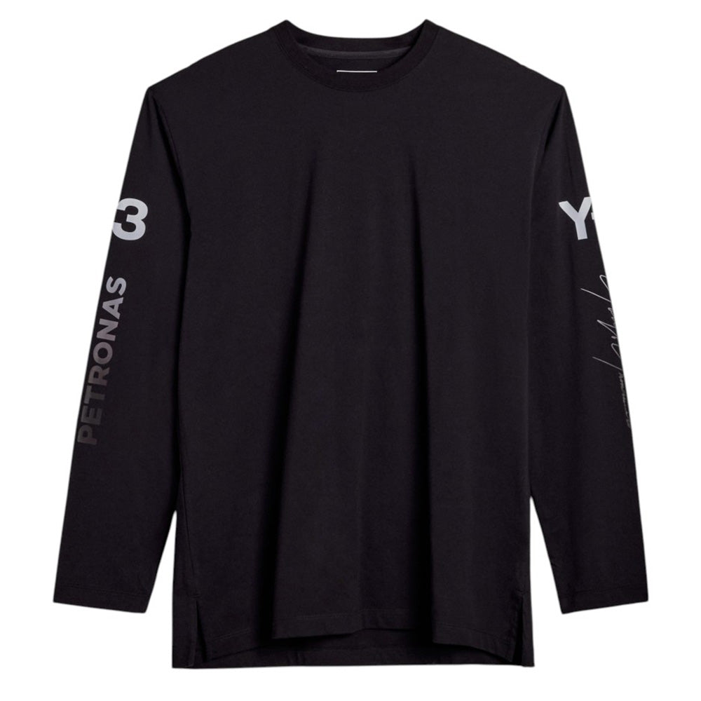 Y-3 MERCEDES CHAOS LOGO LONG SLEEVE TEE