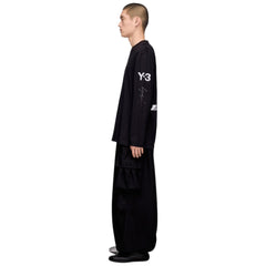 Y-3 MERCEDES CHAOS LOGO LONG SLEEVE TEE