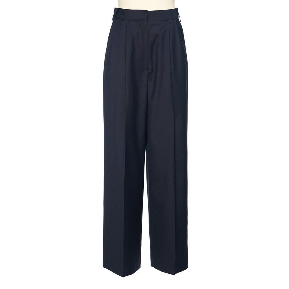 pushBUTTON UNDERLINE NAVY WIDE PANTS