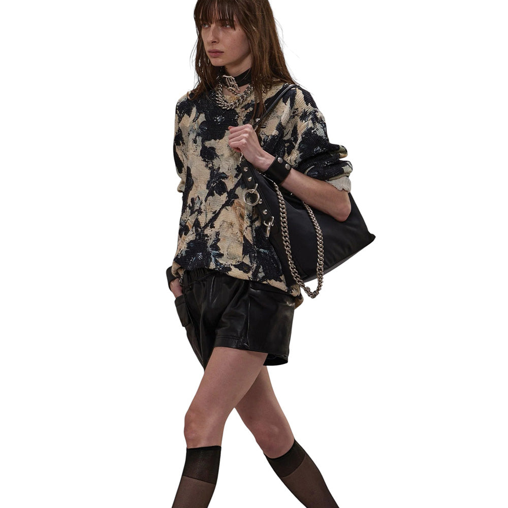 R13 PRINTED BOYFRIEND SWEATER
