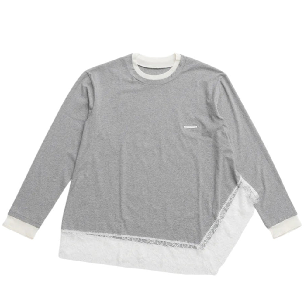 PRANK PROJECT ASYMMETRICAL HEM LACE TOP
