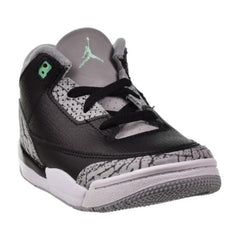 Jordan 3 Retro "Green Glow" (TD) Toddlers' Shoes Black-Wolf Grey-Green