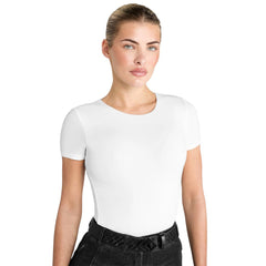 AZTEC DIAMOND PREMIUM WHITE SHORT SLEEVE SCULPT TOP